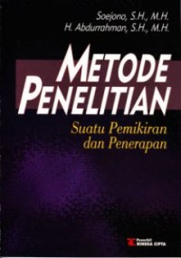 Metode penelitian suatu pemeikiran dan penerapan